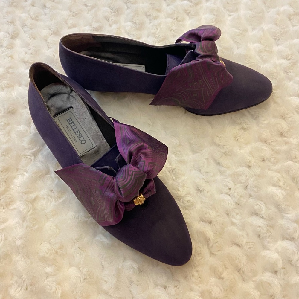 Vintage BALLY “Bellesco” Deep Purple/Plum Leather Shoes, size 38 1/2 (=US 7)